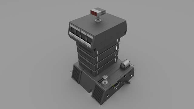 futuristic military recon tower 3D Model .c4d .max .obj .3ds .fbx .stl .blend 
