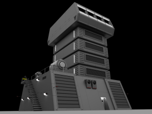 futuristic military recon tower 3D Model