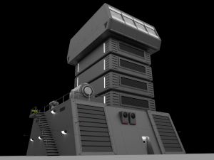 futuristic military recon tower 3D Model