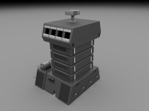 futuristic military recon tower 3D Model