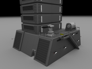 futuristic military recon tower 3D Model