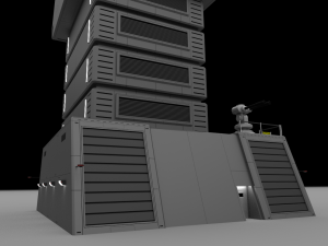 futuristic military recon tower 3D Model