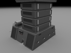 futuristic military recon tower 3D Model