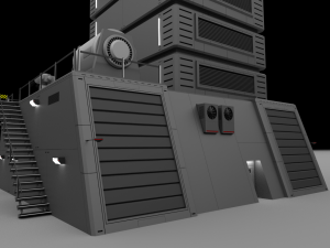 futuristic military recon tower 3D Model