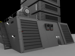 futuristic military recon tower 3D Model