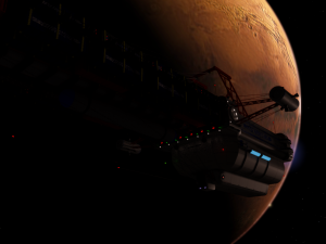 heavy scifi cargo freighter 3D Model