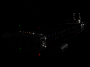 heavy scifi cargo freighter 3D Model