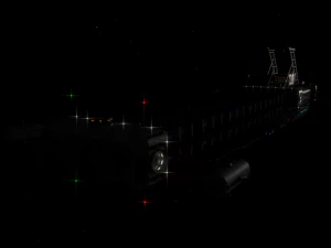 heavy scifi cargo freighter 3D Model