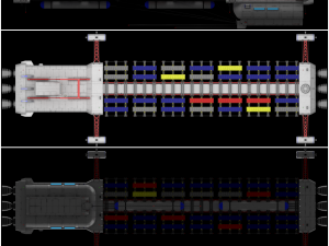 heavy scifi cargo freighter 3D Model