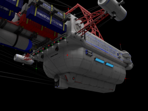 heavy scifi cargo freighter 3D Model