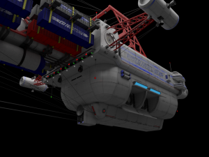 heavy scifi cargo freighter 3D Model