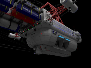 heavy scifi cargo freighter 3D Model