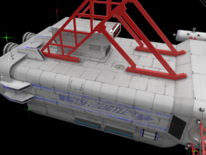 heavy scifi cargo freighter 3D Model