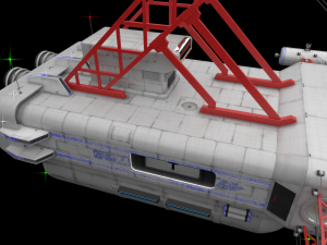 heavy scifi cargo freighter 3D Model