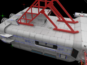 heavy scifi cargo freighter 3D Model