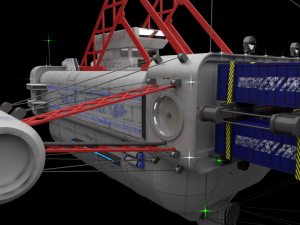 heavy scifi cargo freighter 3D Model