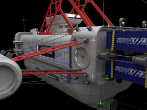 heavy scifi cargo freighter 3D Model