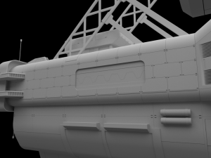 heavy scifi cargo freighter 3D Model