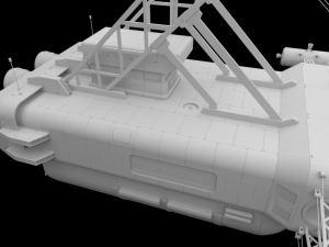 heavy scifi cargo freighter 3D Model