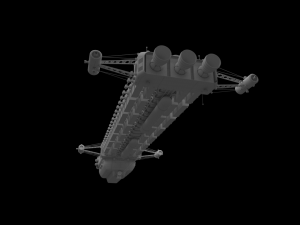 heavy scifi cargo freighter 3D Model