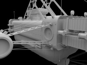 heavy scifi cargo freighter 3D Model