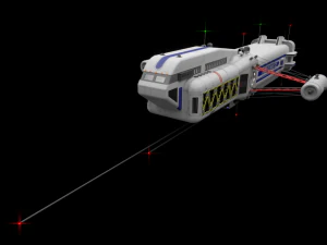 Frachtowiec pasażerski science fiction Model 3D