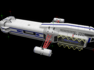 scifi passanger freighter 3D Model