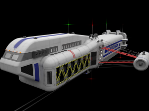 scifi passanger freighter 3D Model
