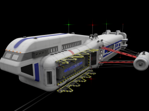scifi passanger freighter 3D Model