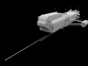 scifi passanger freighter 3D Model