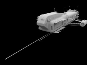 scifi passanger freighter 3D Model