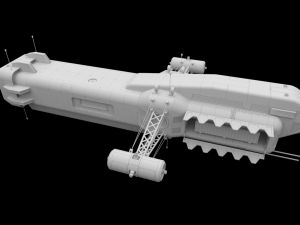 scifi passanger freighter 3D Model