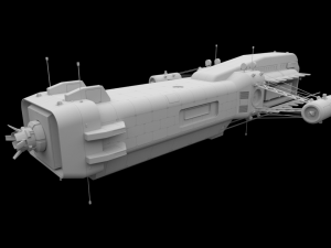 scifi passanger freighter 3D Model