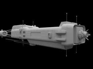 scifi passanger freighter 3D Model