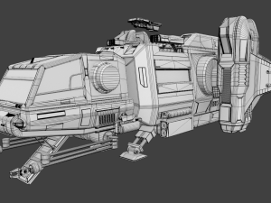 warthog class heavy assault transport 3D Model
