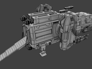 warthog class heavy assault transport 3D Model
