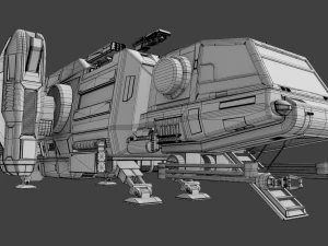 warthog class heavy assault transport 3D Model