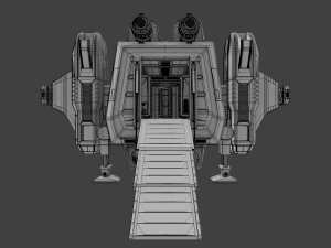 warthog class heavy assault transport 3D Model