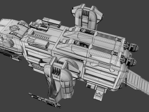 warthog class heavy assault transport 3D Model