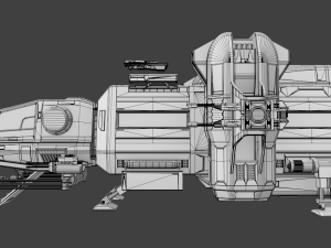 warthog class heavy assault transport 3D Model
