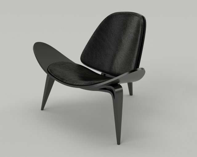 wegner ch07 shell chair 3D Модель .c4d .max .obj .3ds .fbx .stl .blend 