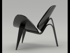 wegner ch07 shell chair 3D Модель