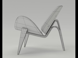 wegner ch07 shell chair 3D Модель