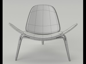 wegner ch07 shell chair 3D Модель