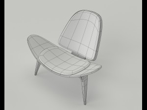 wegner ch07 shell chair 3D Модель
