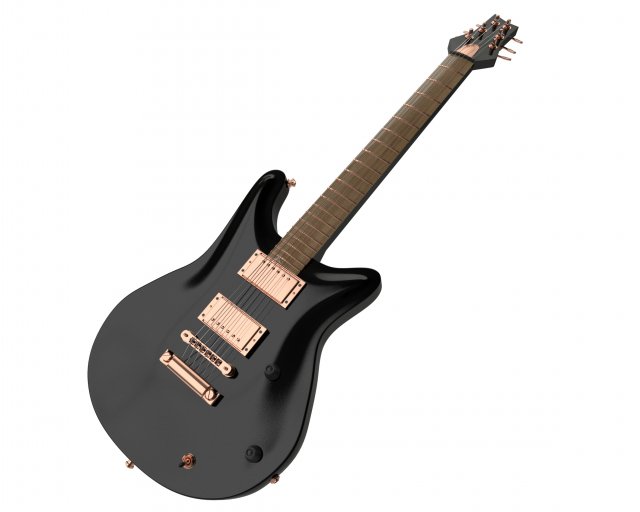 electric guitar Model 3D .c4d .max .obj .3ds .fbx .stl .blend 