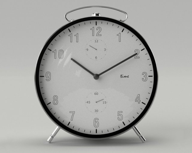 alrm clock 3D Model .c4d .max .obj .3ds .fbx .stl .blend 