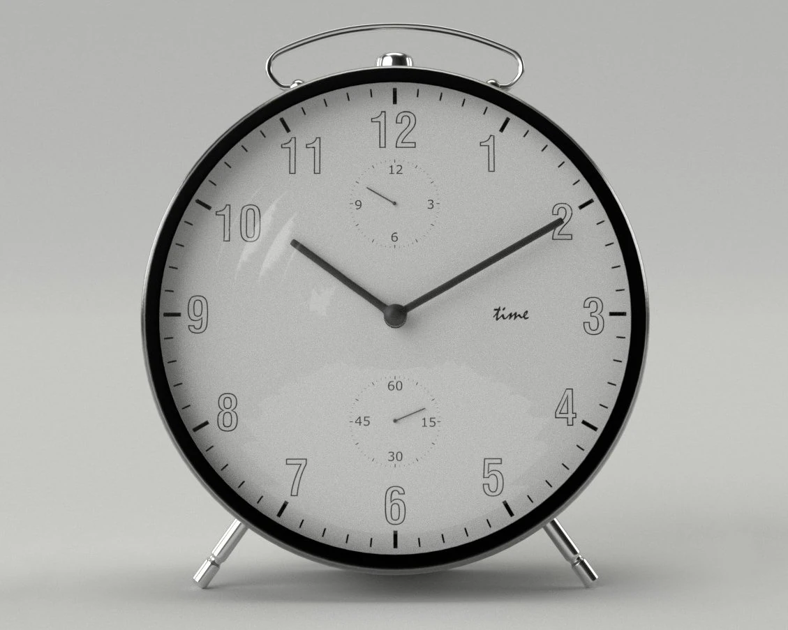 alrm clock 3D Model .c4d .max .obj .3ds .fbx .stl .blend 
