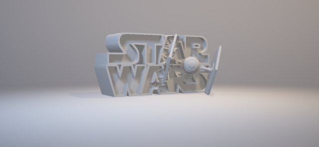 star wars - logo 3D Print Model .c4d .max .obj .3ds .fbx .stl .blend 