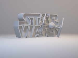 star wars - logo 3D-Druckmodell